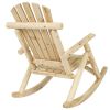 Outdoor Wooden Log Rocking Chair - Adirondack Style