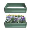 4-ft x 3-ft x 11-inch Raised Garden Bed Planter Box in Green Steel Metal