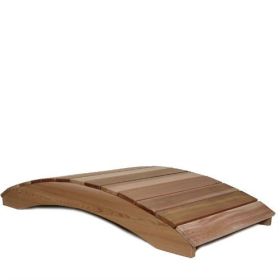 Outdoor 6-Ft Garden Bridge in Red Cedar Wood