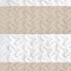 Full/Queen 3 Piece Nautical Striped Anchors Microfiber Quilt Set Beige