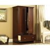 Rustic Cherry Drawer and Garment Rod Wardrobe Armoire