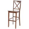 Set of 2 - X-Back 30-inch Solid Wood Barstool in Mahogany Finish