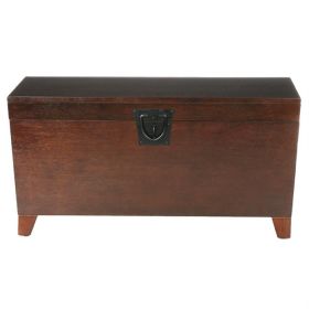 Contemporary Lift Top Coffee Table Storage Trunk in Espresso Finish