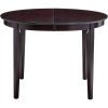 Contemporary Oval Dining Table in Dark Brown Cappuccino Wood Finish