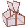 Farmhouse Double Box Wooden Small Portable Garden Greenhouse