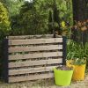 120 Gallon Outdoor Cedar Wooden Compost Bin in Natural Black Wood Finish