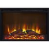 50-inch TV Stand in Medium Brown Wood with 1,500 Watt Electric Fireplace