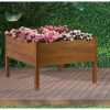 FarmHome 3ft x 3ft Raised Planter Solid Eucalyptus Garden Bed