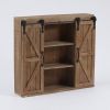 Farmhouse Sliding Bathroom Wall Mounted Cabinet 2-Doors & Shelves