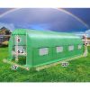 Outdoor Greenhouse 10 x 20 x 7 Ft with Heavy Duty Steel Frame and Green PE Cover