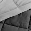 Twin/Twin XL 2-Piece Microfiber Reversible Comforter Set Grey / Light Grey