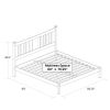 King Farmhouse Style Solid Wood Platform Bed Frame with Headboard in Cherry