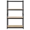 Heavy Duty 4-Shelf Black Storage Rack Shelving Unit