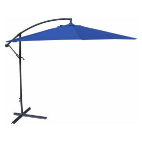 10-Ft Offset Cantilever Patio Umbrella with Royal Blue Canopy Shade