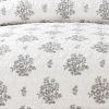 King 4-Piece Reversible Floral Cotton Quilt Set with Decorative Pillow and 2 Shams