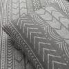 King Size Scandinavian Dark Grey Chevron Stripe Reversible Cotton Quilt Set