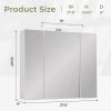 Wall Mounted Bathroom Mirror Medicine Cabinet with USB Ports and LED Light