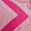 King/Cal King Traditional Microfiber Reversible 3 Piece Comforter Set in Pink