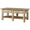 FarmHome Oak Lodge 2 Drawer & 2 Faux Drawers Coffee Table