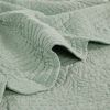 Full/Queen size 3-Piece Reversible Scalloped Edges Microfiber Quilt Set in Seafoam