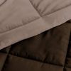 Full/Queen 3-Piece Microfiber Reversible Comforter Set in Taupe Brown