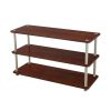 Dark Cherry 3-Shelf Modern Shoe Rack - Holds up to 12 Pair of Shoes