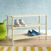 Solid Pine Wood 3-Tier Shoe Rack - Holds up to 12 Pair of Shoes