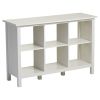 Adjustable Shelf 6-Cube Bookcase Storage Unit Sideboard in White