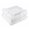 Twin/Twin XL Traditional Microfiber Reversible 3 Piece Comforter Set in White