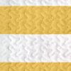 King 3 Piece Nautical Striped Anchors Reversible Microfiber Quilt Set Yellow