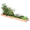 16 in x 96 in Low Profile Cedar Raised Garden Bed - Made In USA