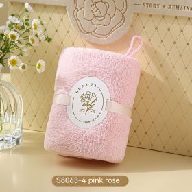 Household Fashion Personalized Gift Towel (Option: Pink Rose-30X30cm)