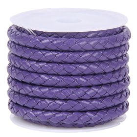 DIY Jewelry Accessories Rope Cowhide (Option: Dark purple-6MM)