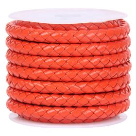 DIY Jewelry Accessories Rope Cowhide (Option: Orange Red-6MM)