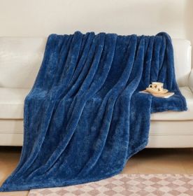 Bejirog Air Conditioning Berber Fleece Blanket (Option: Blue-150x180cm)