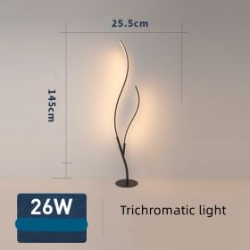 Fashion Twig Artistic Line Floor Lamp (Option: Black-Trichromatic light-EU)