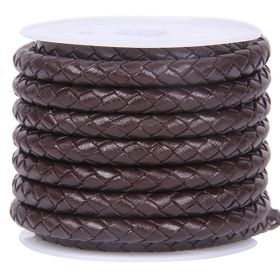 DIY Jewelry Accessories Rope Cowhide (Option: Dark brown-4MM)