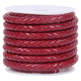 DIY Jewelry Accessories Rope Cowhide (Option: Wine Red-4MM)