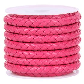 DIY Jewelry Accessories Rope Cowhide (Option: Rose Red-4MM)