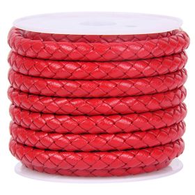 DIY Jewelry Accessories Rope Cowhide (Option: Red-4MM)