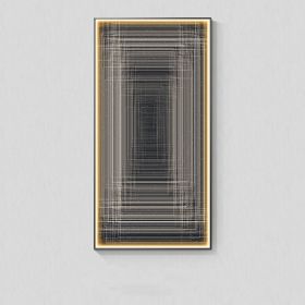 Modern Light Luxury Wall Abstract With Light Hanging Picture (Option: I-50X100CM-Black Frame)