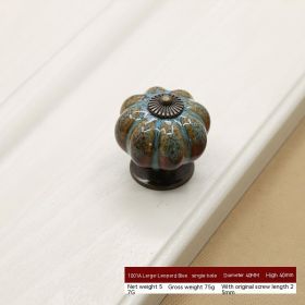 Drawer Single Hole Hardware Cabinet Door Handle (Option: Blue Leopard Pattern)