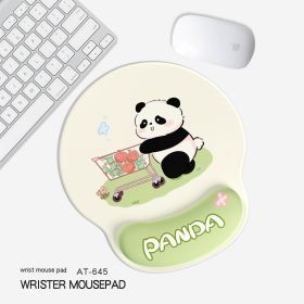 Cute Panda Non-slip Wrister Protective Mouse Pad (Option: 255x 250mm-AT645)