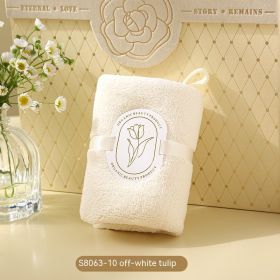 Household Fashion Personalized Gift Towel (Option: Beige Tulip-30X30cm)