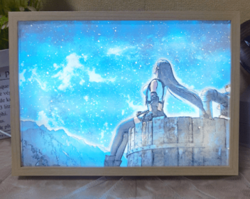 Background Wall Decoration Painting Charging Remote Control Luminous Painting (Option: Starry sky-7inch charging touch)