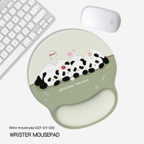 Cute Panda Non-slip Wrister Protective Mouse Pad (Option: 255x 250mm-DY035)