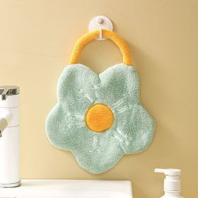 Coral Velvet Hanging Hand Towel (Option: Light Green-27x20cm)