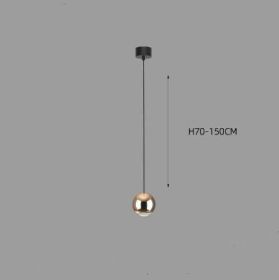 Restaurant Cafe Bar Living Room Ball Long Line Chandelier (Option: 1gold disc)