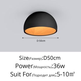 Minimal Bedroom Lamp Is Simple And Modern (Option: Neutral light-Aflat open Black50cm)