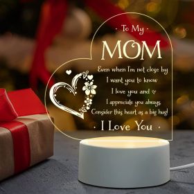 Thanksgiving Gift For Mom Acrylic Night Light (Option: 01 Style)